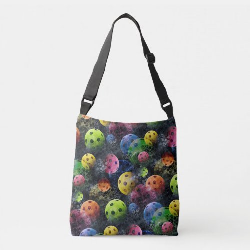 Multicolor Pickleballs Crossbody Bag