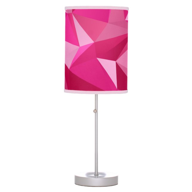Multicolor Pink Geometrical Shapes Table Lamp (Front)