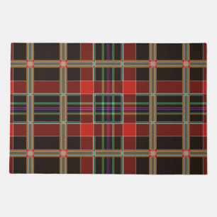 Multicolor Plaid (Tartan) Monogram, Name Custom Doormat