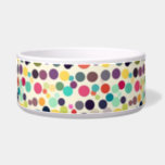 Multicolor Polka Dot Bowl<br><div class="desc">A fun pattern of multicolored polka dots with a light background.</div>