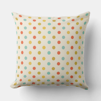 Multicolor Polka Dot Confetti Throw Pillow