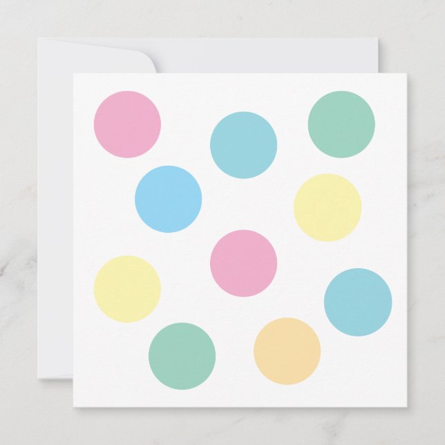 Multicolor Polka Dots Flat Card (Front)