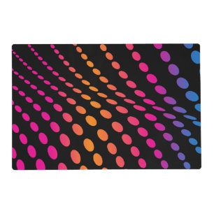 Multicolor polkA DOTS geometric pattern Placemat