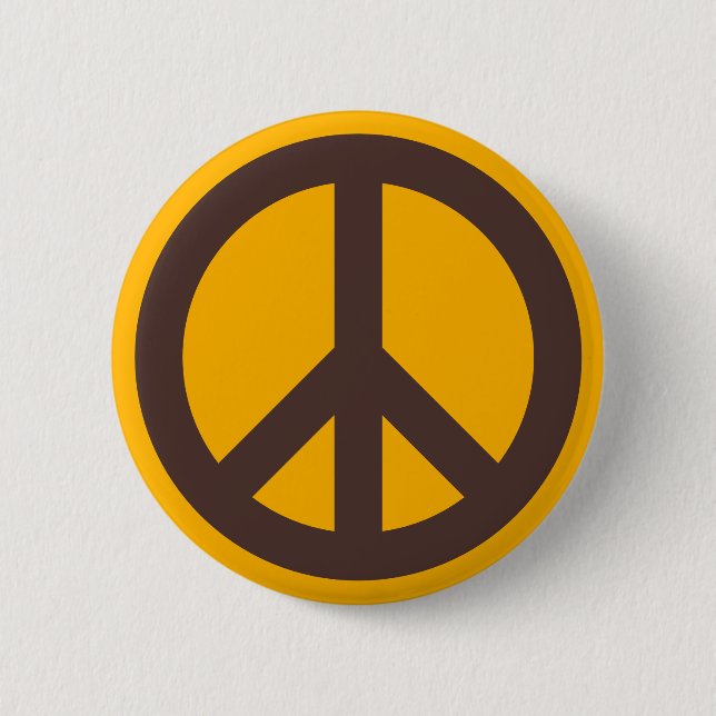 Multicolor Protest Hippie 60’s Retro Button (Front)