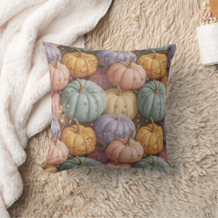 Multicolor Pumpkin Pattern Throw Pillow