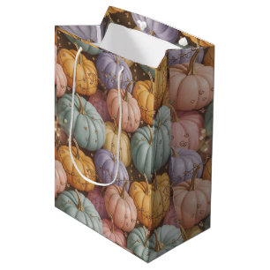Multicolor Pumpkin Pattern Wrapping Paper Medium Gift Bag