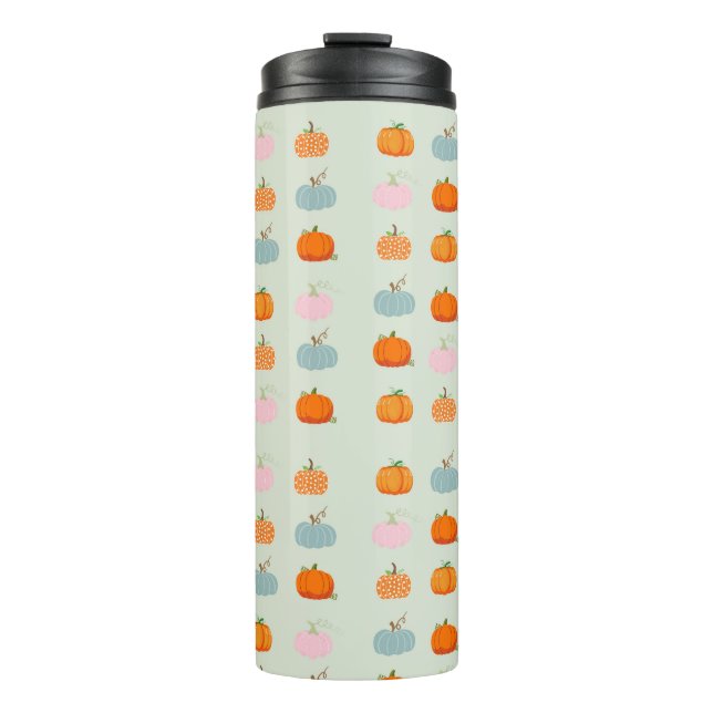 Multicolor Pumpkins Pattern Thermal Tumbler (Front)