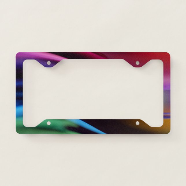 Multicolor Rainbow Fantasy License Plate Frame (Front)