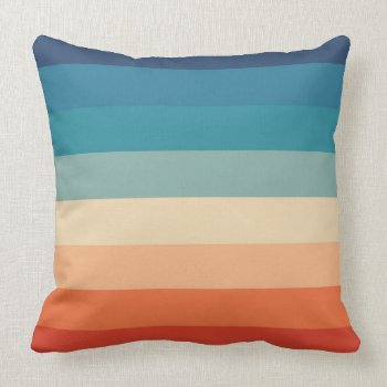 Multicolor Rainbow Stripes Throw Pillow by Home_Suite_Home at Zazzle