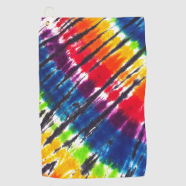 Multicolor Rainbow Tie-Dye Golf Towel