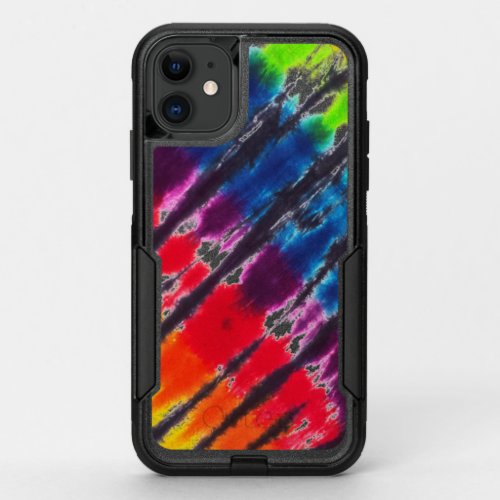 Multicolor Rainbow Tie_Dye OtterBox Commuter iPhone 11 Case