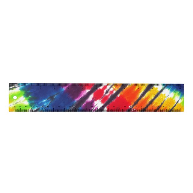 Multicolor Rainbow Tie-Dye Ruler (Front)