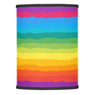 Multicolor Rainbow Wiggly Stripes Lamp Shade