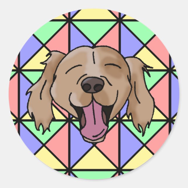 Multicolor Retriever Sticker (Front)