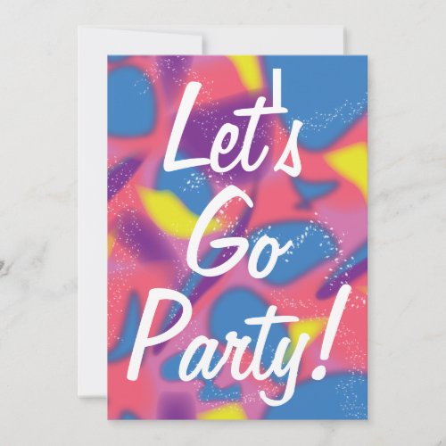 Multicolor Retro 90s Invitation