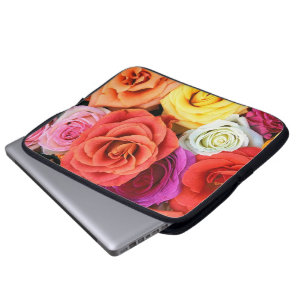 Multicolor Roses Illustration Design Laptop Sleeve