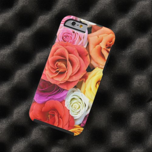Multicolor Roses Pattern Design Tough iPhone 6 Case