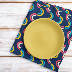 Multicolor semi-circle Pattern Cloth Placemat