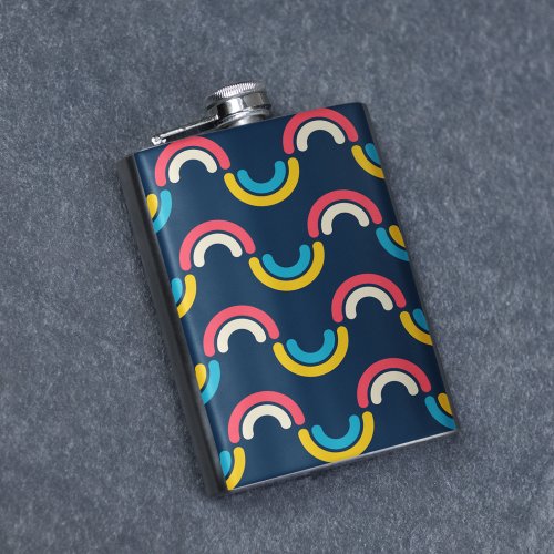 Multicolor semi_circle Pattern Flask