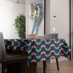 Multicolor semi-circle Pattern Tablecloth