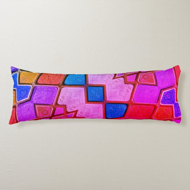 Multicolor Shades Pattern Body Pillow (Front)