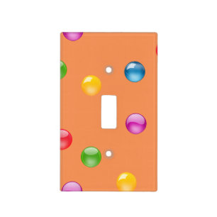 Multicolor Shiny Polkadot Confetti DIY Background Light Switch Cover
