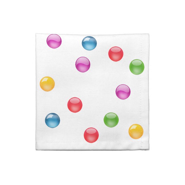 Multicolor Shiny Polkadot Confetti DIY Background Napkin (Quarter Fold)