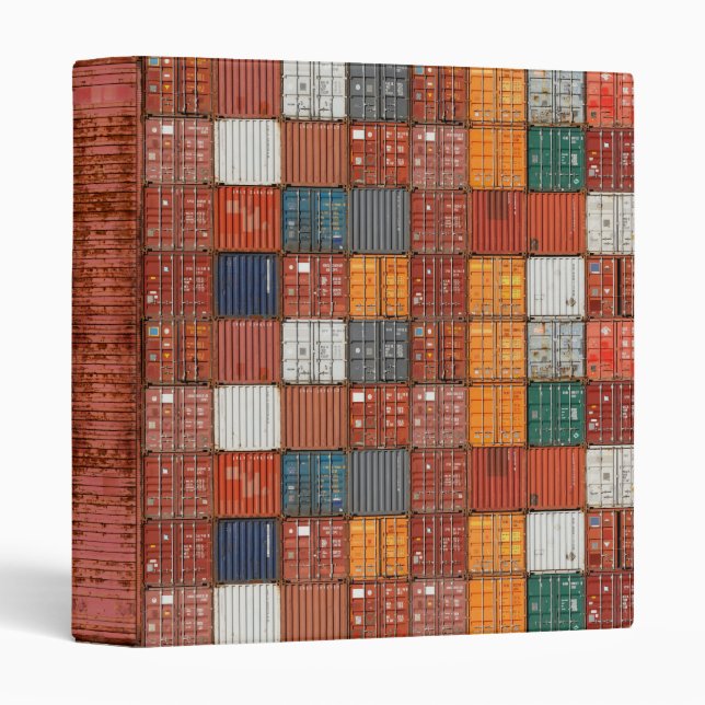 Multicolor Shipping Containers Binder (Front/Spine)