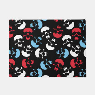 Multicolor Skull Pattern Doormat