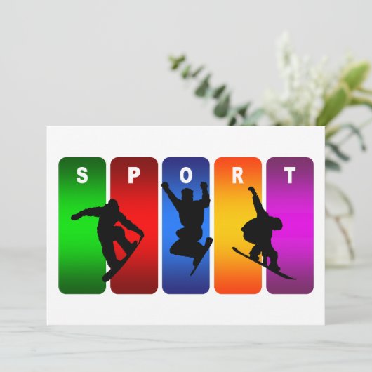 Multicolor Snowboarding Emblem (Standing Front)