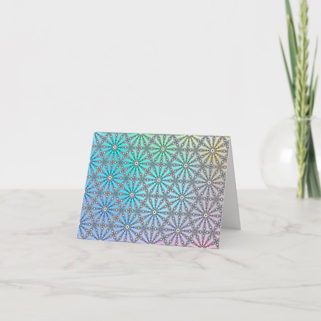 Multicolor Snowflake Blank Card (Front)