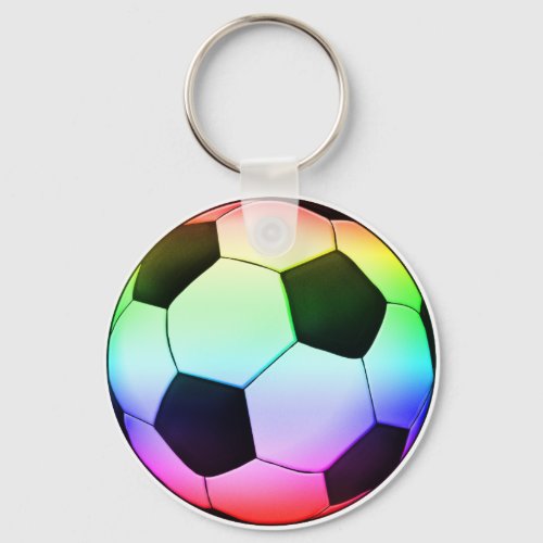 Multicolor Soccer Ball Keychain