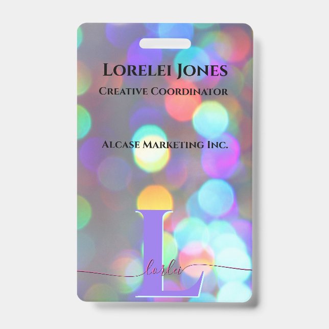 Multicolor Sparkles Badge (Front)