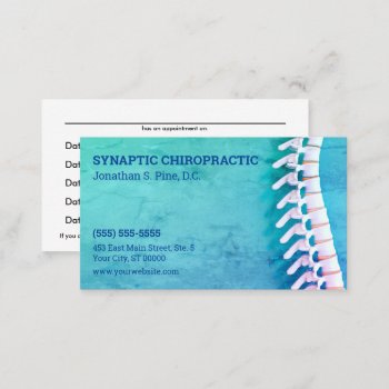 Multicolor Spine Art Chiropractic Appointment Card by chiropracticbydesign at Zazzle