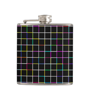 Multicolor Square Lined Pattern Flask