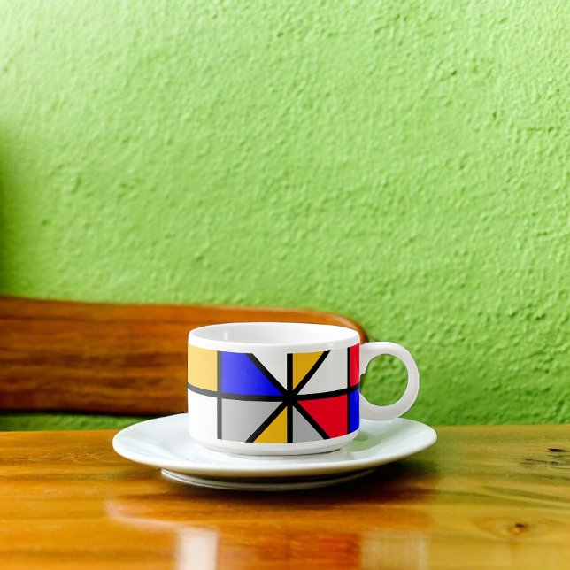 Multicolor Squares Geometric Pattern Bowl (Chili Bowl)