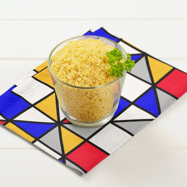 Multicolor Squares Geometric Pattern Cloth Placemat (Multicolor Squares Geometric Pattern Cloth Placemat)
