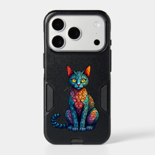 Multicolor Stained Glass Cat 784 iPhone 17 Pro Case