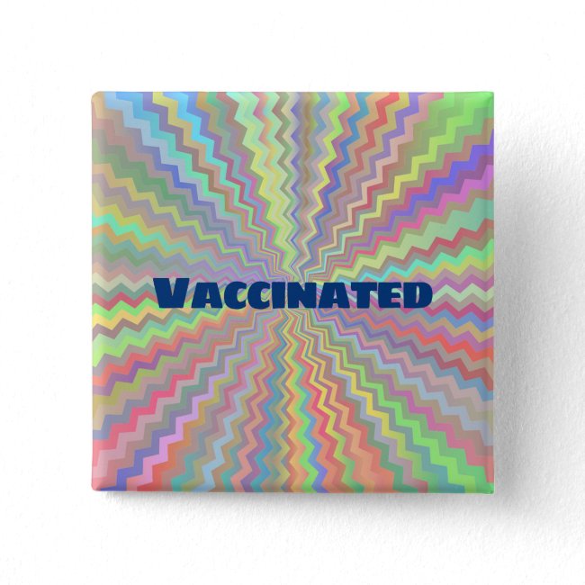 Multicolor Starburst Vaccination Button