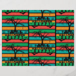 Multicolor Stripe Cemetery Bats Scrapbook Paper