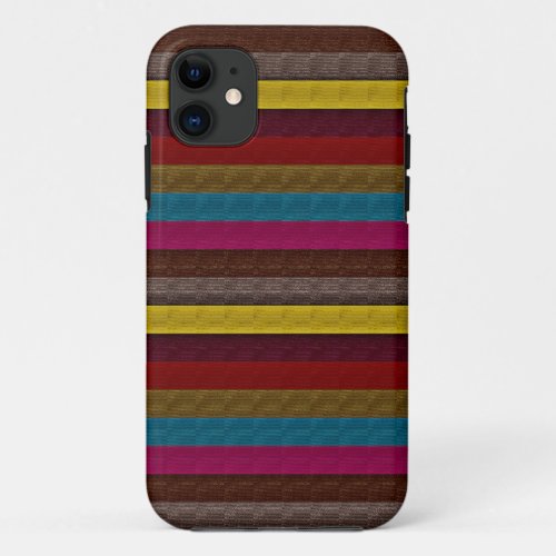 Multicolor Stripe Pattern 2 iPhone 11 Case
