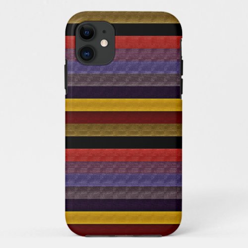 Multicolor Stripe Pattern iPhone 11 Case