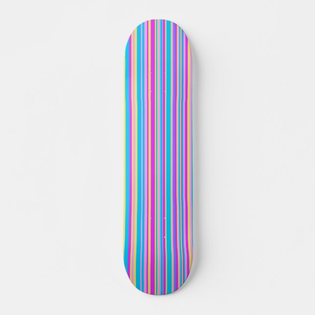 Multicolor Stripe Skateboard Deck (Front)