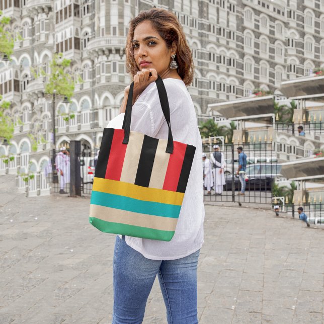 Multicolor Stripe Stripes Tote Bag (Creator Uploaded)