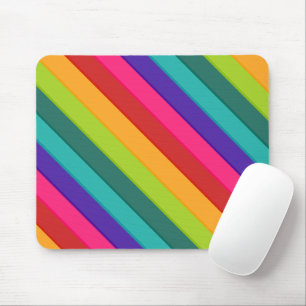 Multicolor Striped Mouse Pad