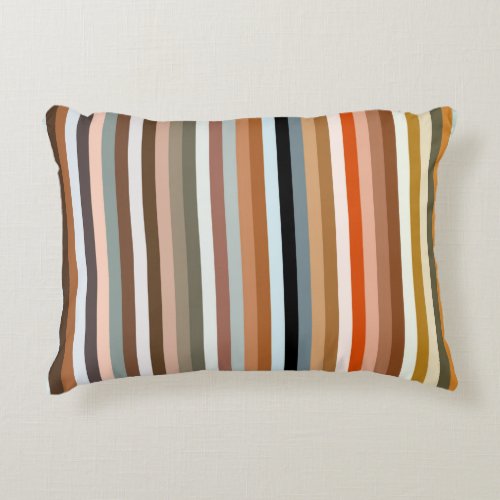 Multicolor Striped Pattern Accent Pillow