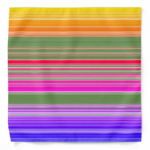 Multicolor Striped Pattern Bandana
