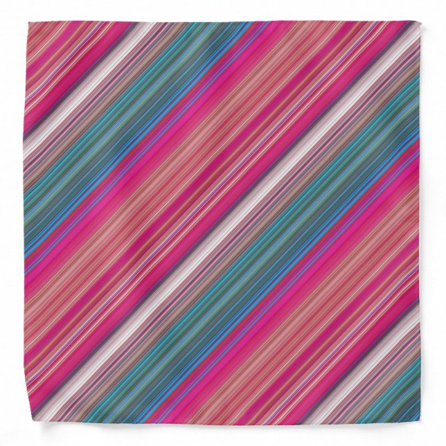 Multicolor Striped Pattern Bandana (Front)