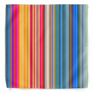 Multicolor Striped Pattern Bandana