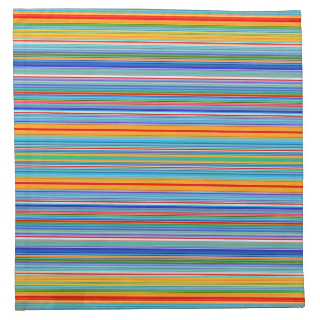 Multicolor Striped Pattern Cloth Napkin (Front)